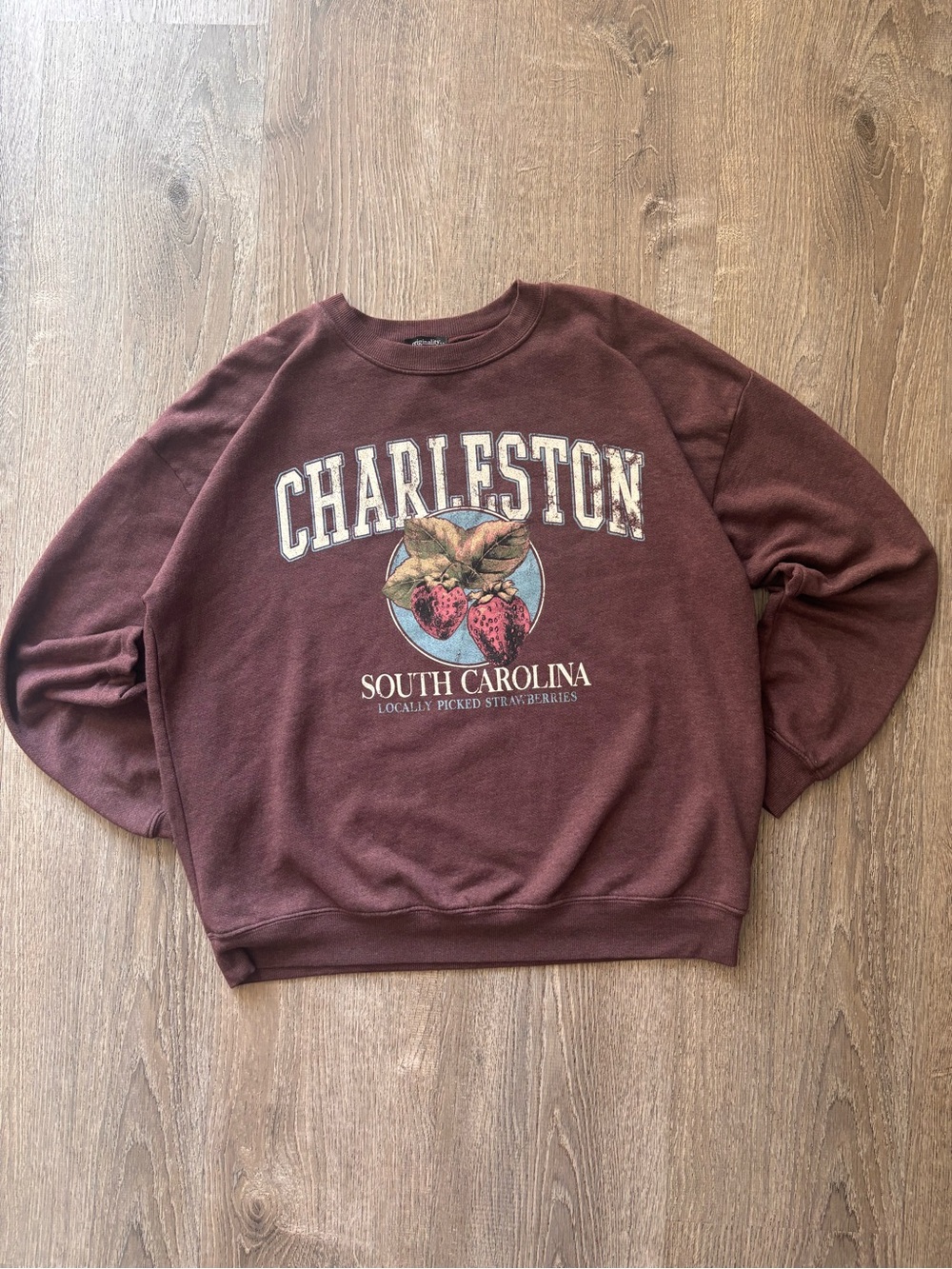 Originality - Charleston South Carolina Maroon Graphic Sweatshirt